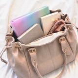 Sac bowling & lacet - Beige
