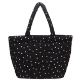 Sac cabas matelassé Polka Dots - Noir