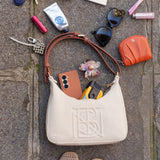 Sac Berri - Coton ecru et Tan