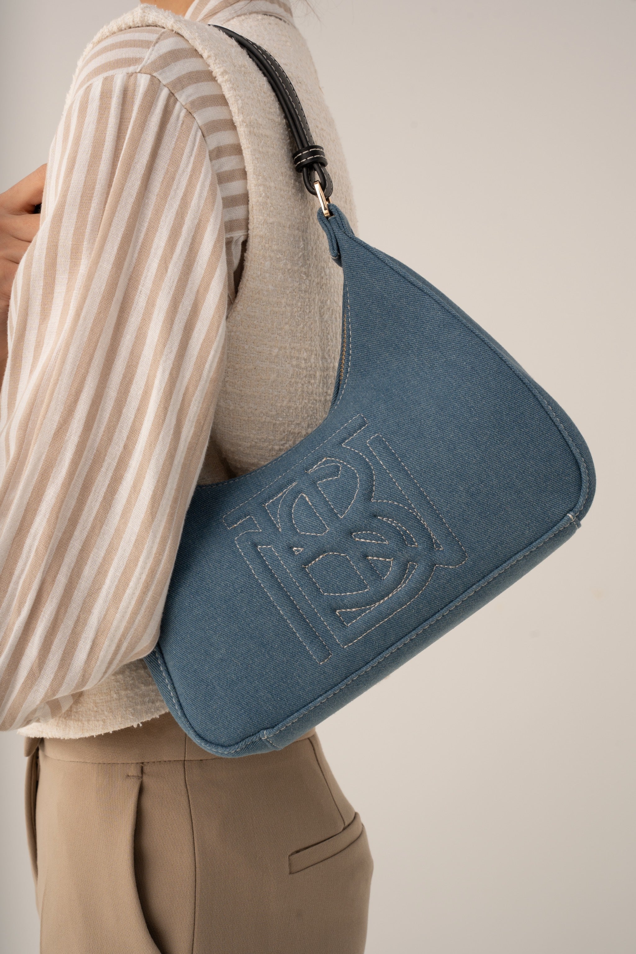 Bestini Sac Berri - Denim et Noir Bestini Paris – BESTINI
