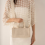 Mini cabas Tini Harmoni EST-OUEST - Coton et Blanc crème